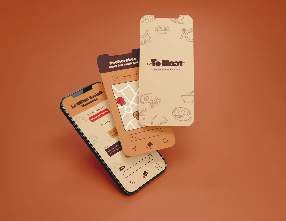Design d'application de rencontre mobile